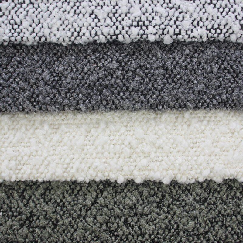 black boucle fabric