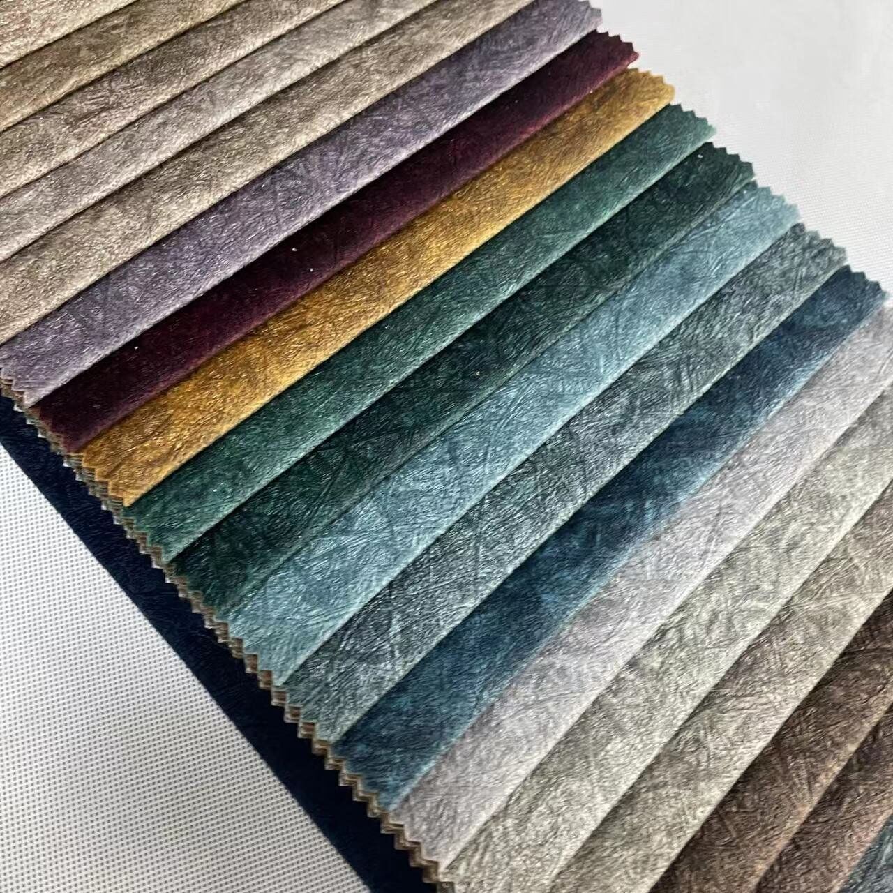Furniture Elegant upholstery hometextile living room sofa fabric holland velvet printed fabric - Image 5